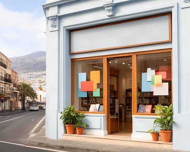 Fachada de una librería junto a Autopista del Sur en Santa Cruz de Tenerife